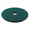 Pinpoint 19 in. Standard Diameter Heavy-Duty Scrubbing Floor Pads - Green PI2961183